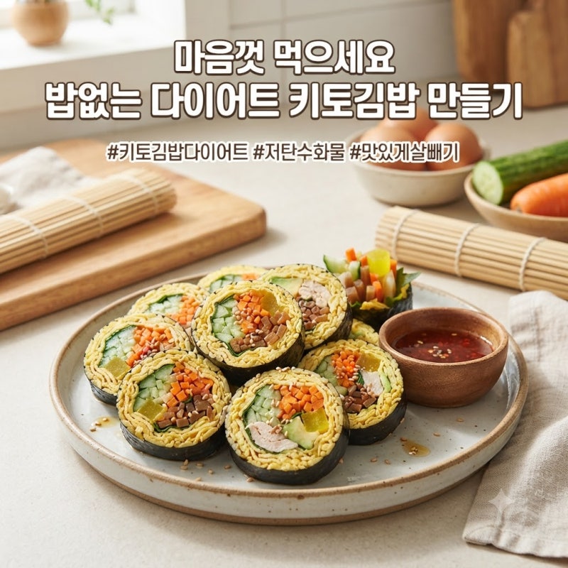 마음껏 먹으세요 밥없는 다이어트 키토김밥 만들기 베스트 레시피 2가지