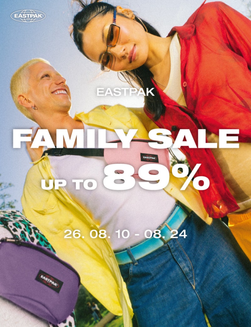 이스트팩(EASTPAK) 패밀리세일 최대 89% OFF! 백팩·메신저백·크로스백 1만 원대부터 (~8/24) #패밀....
