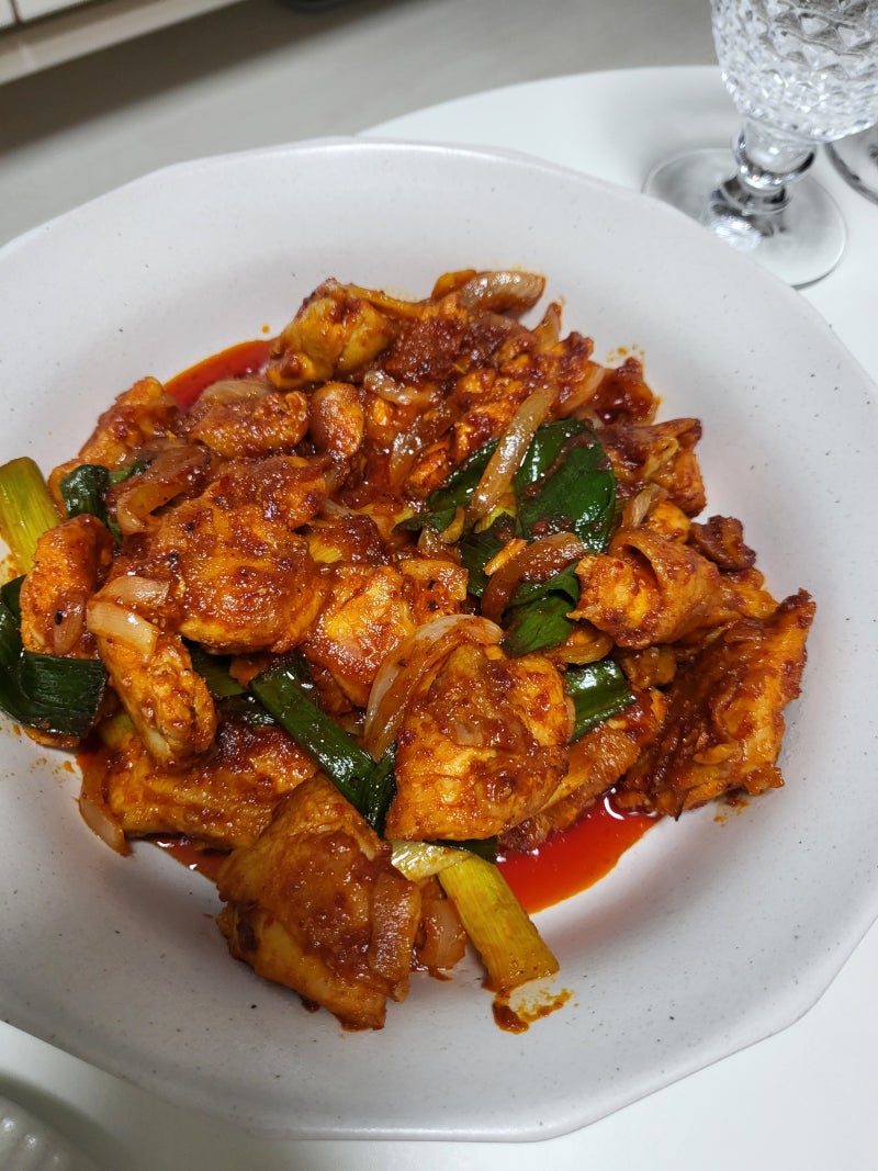 코스트코 닭다리살로 닭갈비 만들기