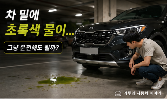 주차했는데 차 밑에 초록색 물이… 이 상태로 운전해도 될까?