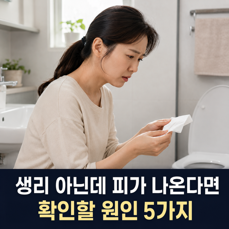 생리 아닌데 피가 나온다면.. 착상혈 포함 확인할 원인 5가지