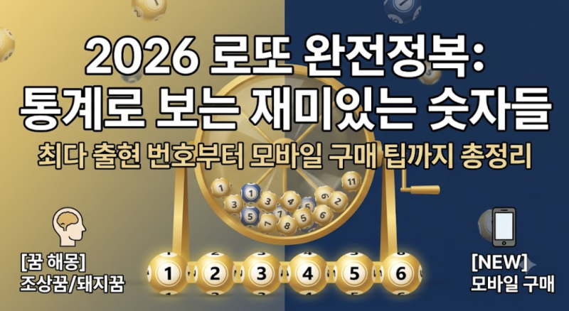 로또 1년 통계 다 뒤져봤습니다 - 번호부터 구매 방법, 당첨자 꿈까지