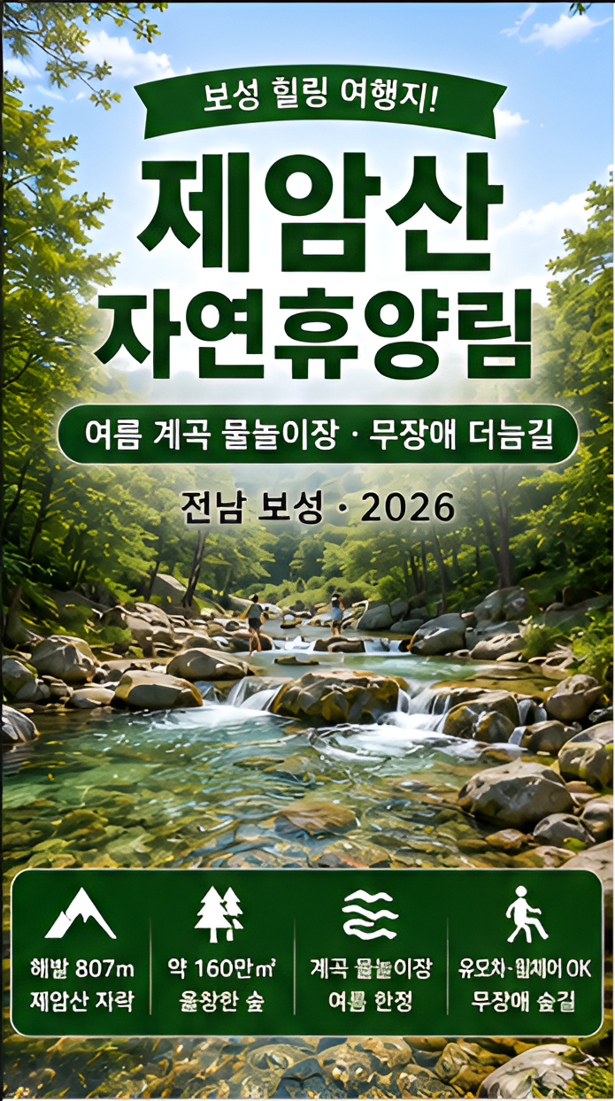 휴양림 41편 / 보성 제암산자연휴양림 예약 방법·요금 총정리 (여름 계곡 물놀이장·무장애 ....