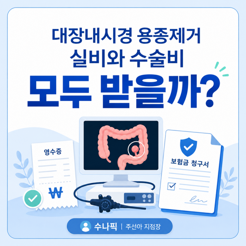대장내시경 용종제거 보험금, 실비와 수술비 모두 받을 수 있을까?