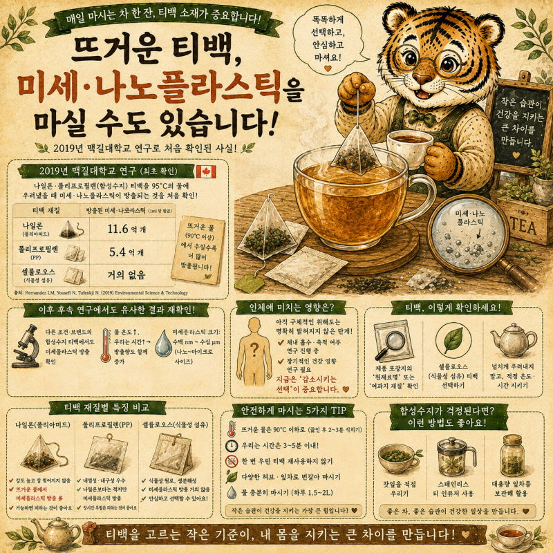 티백 미세플라스틱 위험성, 삼각티백 나일론 재질 영향과차 우리는 법 확인해봤어요
