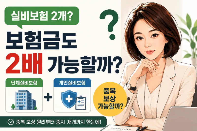 단체실비보험과 개인실비보험, 둘 다 있으면 보험금도 두 배 받을까요?