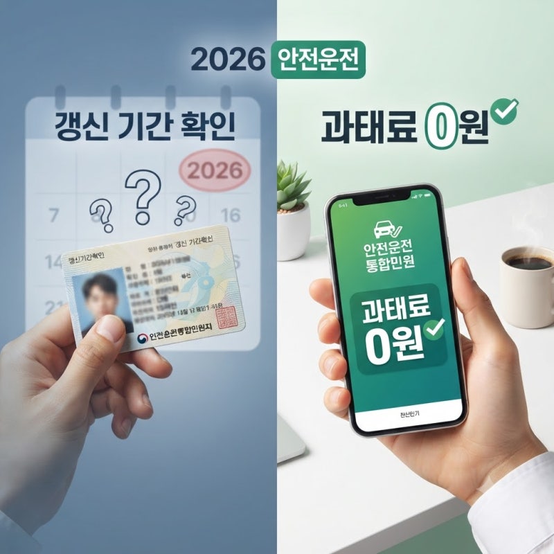 2026 운전면허 적성검사 및 갱신 기간 조회, 과태료 피하고 간편하게 끝내는 법 1분 정리