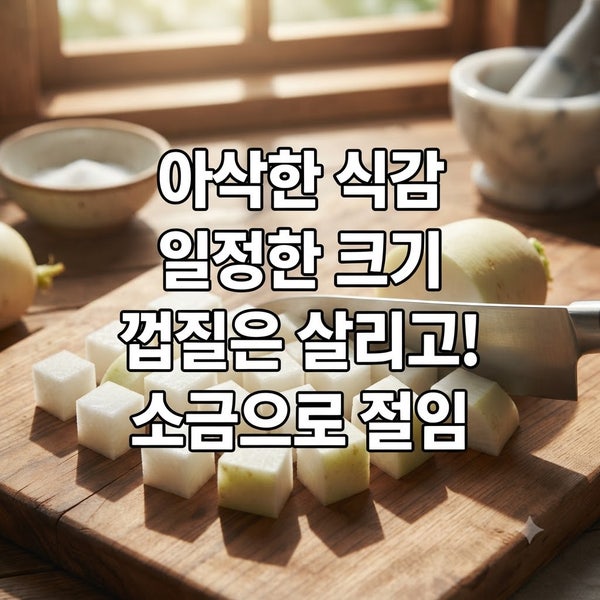 깍두기 맛있게 담그는 법: 아삭하고 시원한 황금 레시피