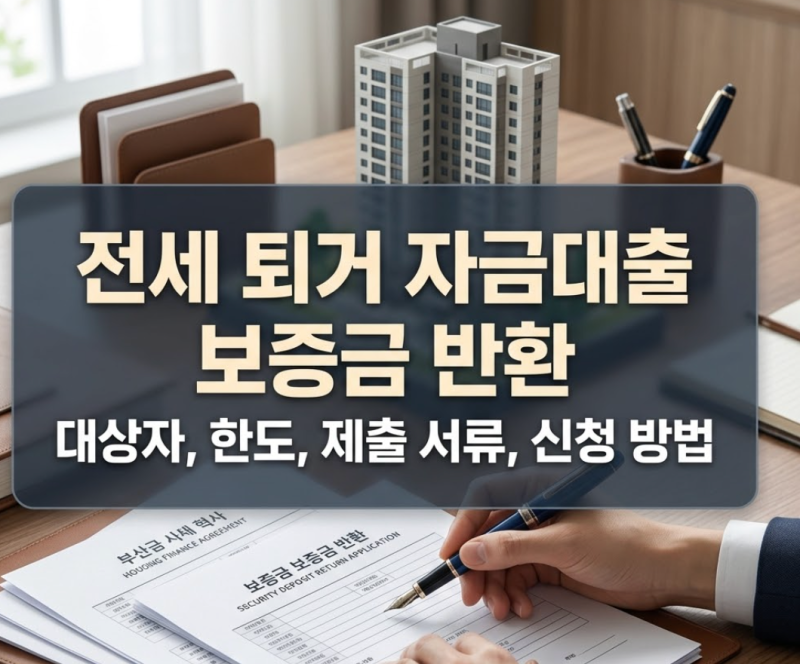 전세 시 꼭 알아야하는 퇴거 자금대출 보증금 반환 대상자, 한도, 제출 서류, 신청 방법
