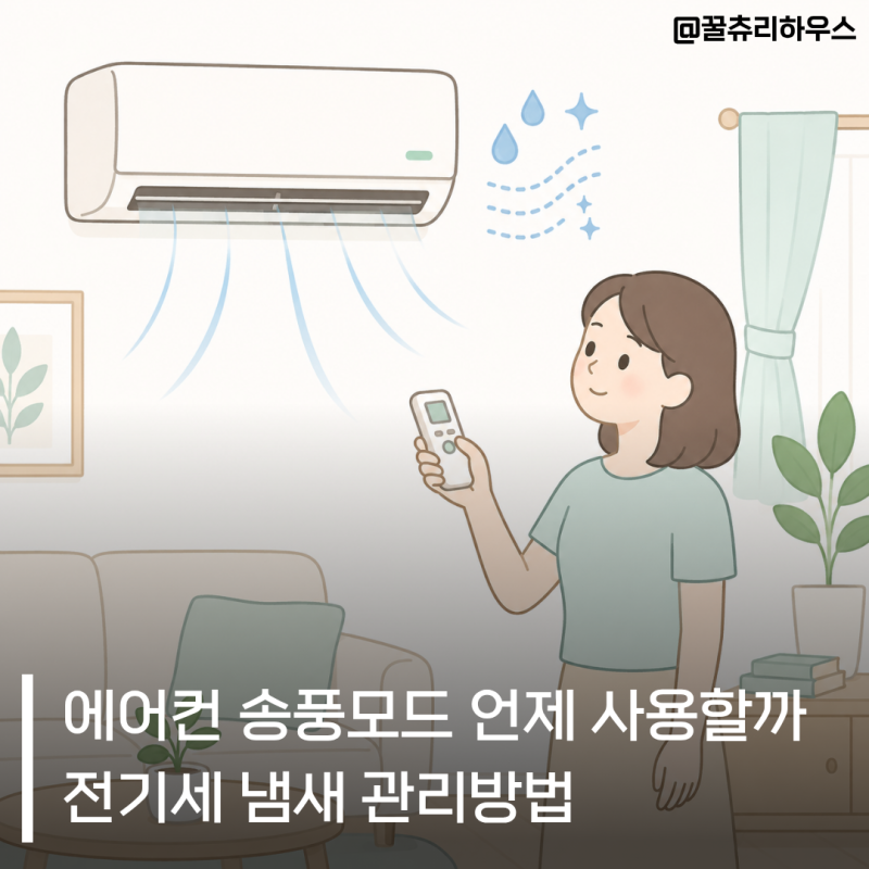 에어컨 송풍모드 언제 사용할까 전기세 냄새 관리방법