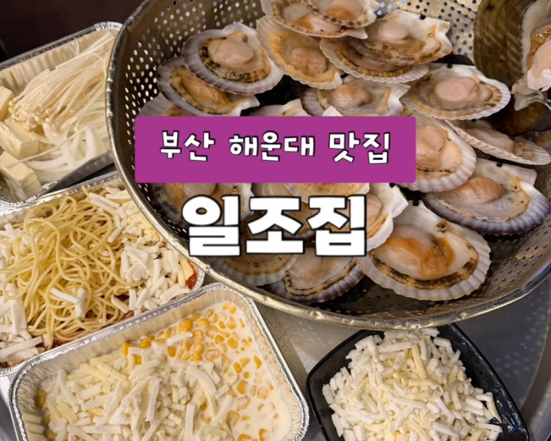 부산 일조집 조개구이맛집 부산 해운대 LCT 미포정거장 근처 오션뷰 조개구이