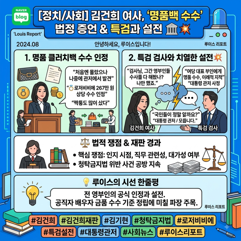 [정치/사회] "영부인 수사 다 해봤나… 나만 했지" 김건희, 김기현 부부 재판 증인 출석해 명....