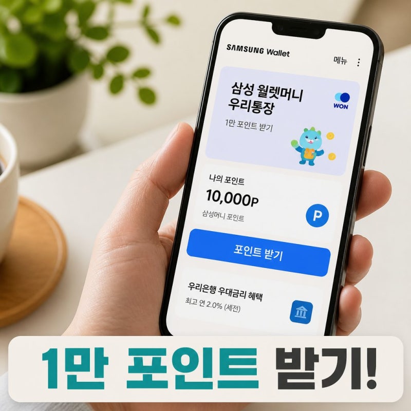 삼성 월렛머니우리통장 1만포인트 받는 가입후기