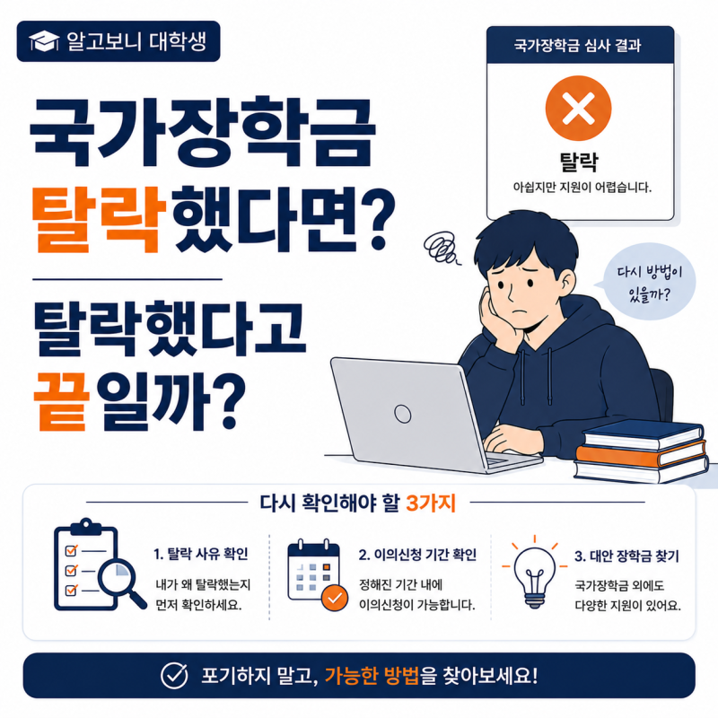 국가장학금 탈락했다면? 다시 확인해야 할 조건과 방법
