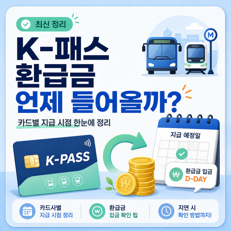 K-패스 환급금 언제 들어올까? 지급일·안 들어올 때 확인할 것 총정리