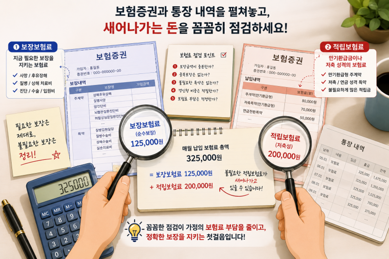 [보험료 다이어트] 매달 내는 보험료, 만기 때 다 돌려받을 수 있을까? 숨은 적립금 체크리스....