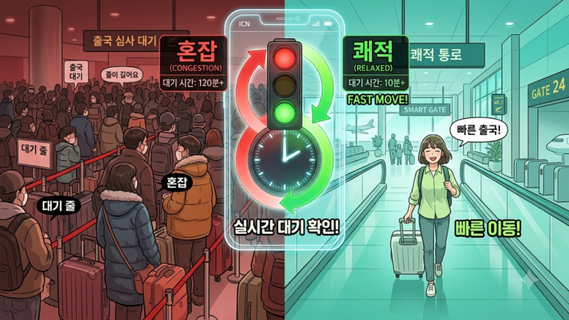 인천공항 T1 출국장 실시간 대기시간 조회 및 혼잡도 피하는 법 7가지