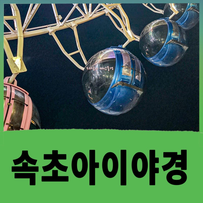 속초해수욕장 밤바다 산책, 속초아이 직접 타본 야경 후기