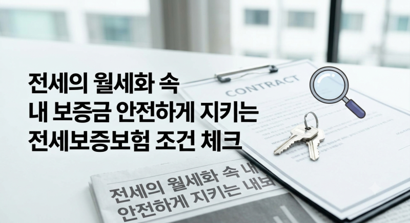 전세의 월세화 속 내 보증금 안전하게 지키는 전세보증보험 조건 체크
