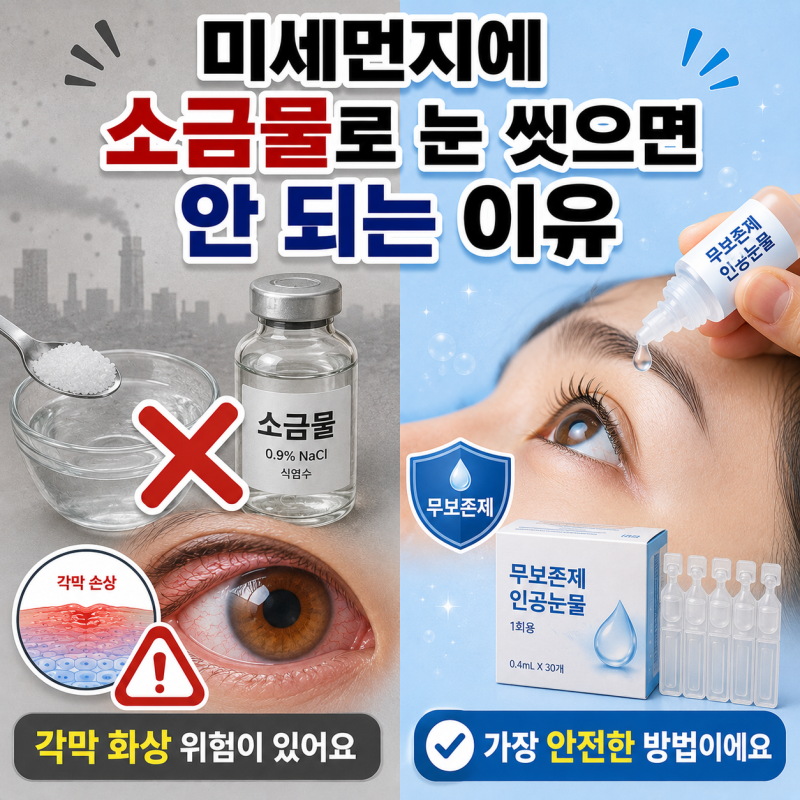 미세먼지에 소금물로 눈 씻으면 안 되는 이유 (약국 대처법)