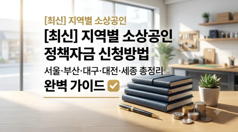 [최신] 지역별 소상공인 정책자금 신청방법 완벽 가이드,서울·부산·대구·대전·세종 총정리