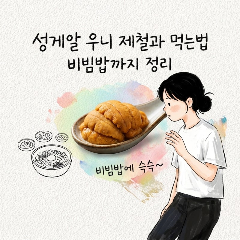 성게알 우니 제철과 먹는법 비빔밥까지 정리