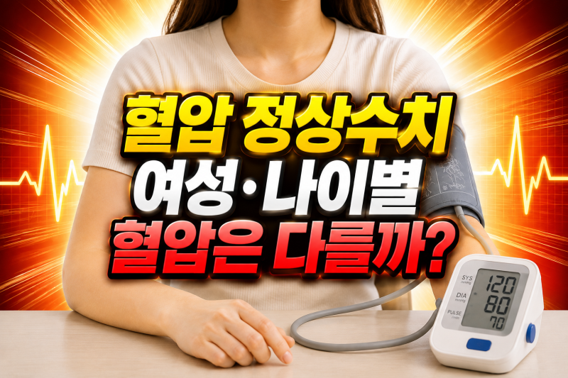 혈압 정상수치 범위, 여성·나이별 혈압은 다를까? 저혈압 기준까지 정리