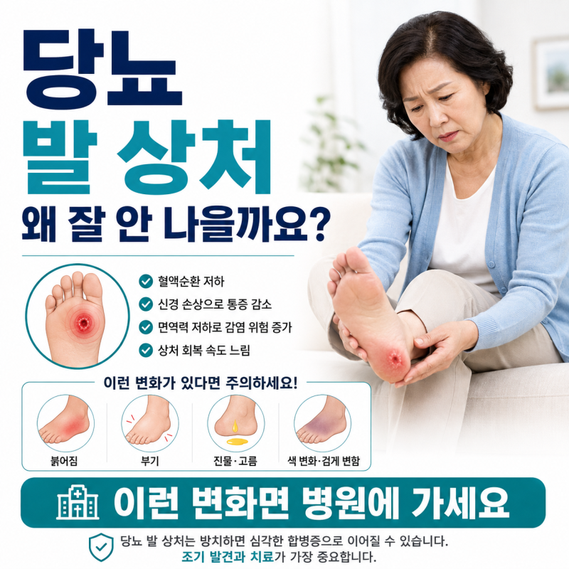 당뇨 발 상처가 잘 안 낫는 이유, 이런 변화는 확인하세요