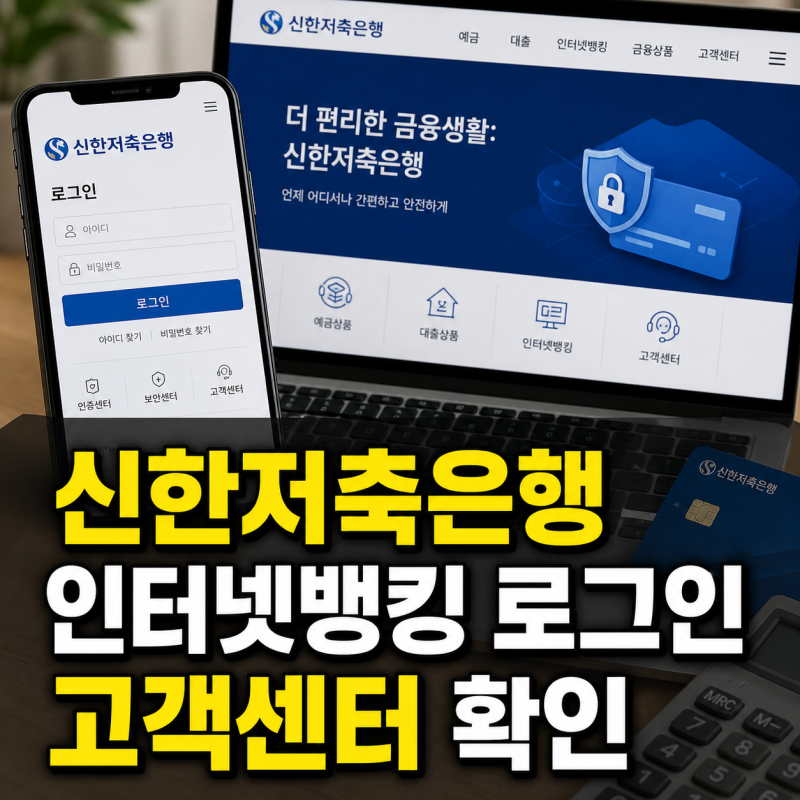 신한저축은행 홈페이지 바로가기, 인터넷뱅킹 로그인과 고객센터 전화번호