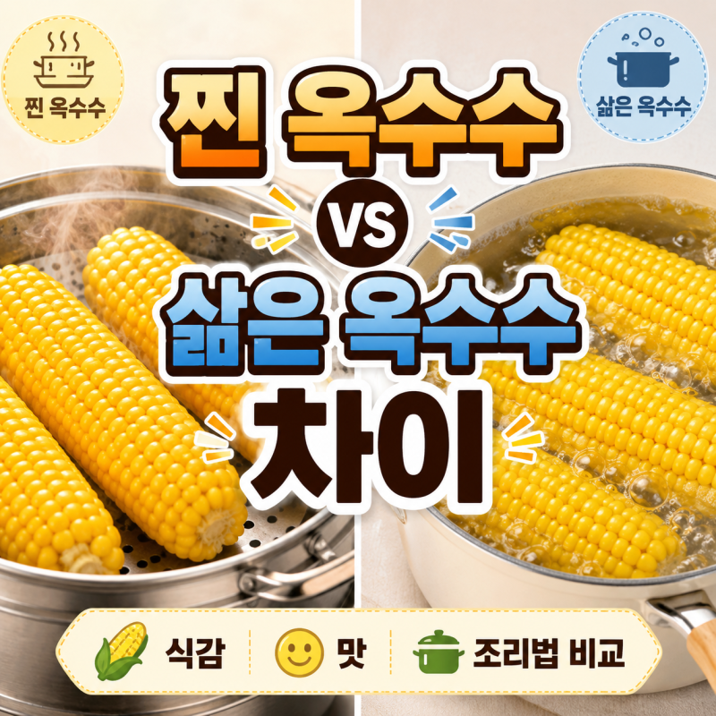 옥수수 찌는법 vs 삶는법 차이, 찰옥수수는 어떤 방법이 맛있을까?