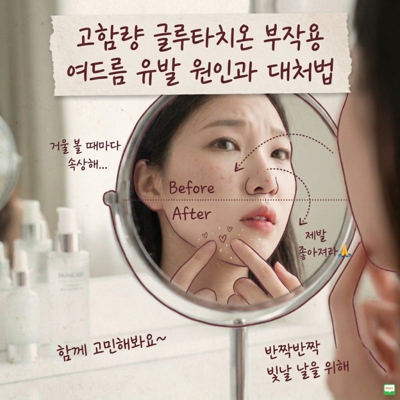 고함량 글루타치온 부작용 피부 뒤집어짐 원인과 대처법