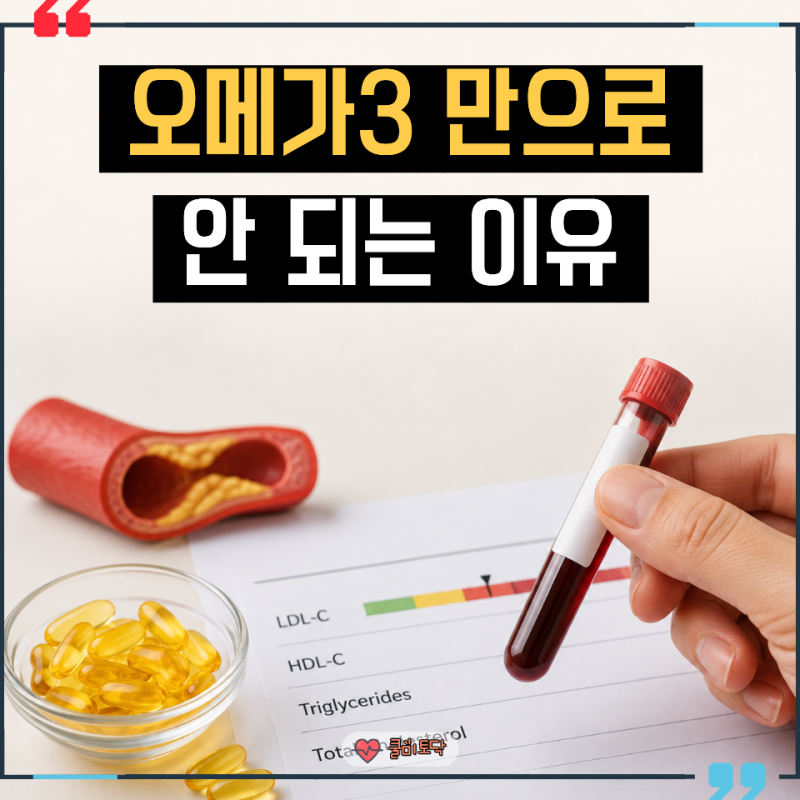 "매일 오메가3 먹어도..." LDL 수치 그대로인 진짜 이유
