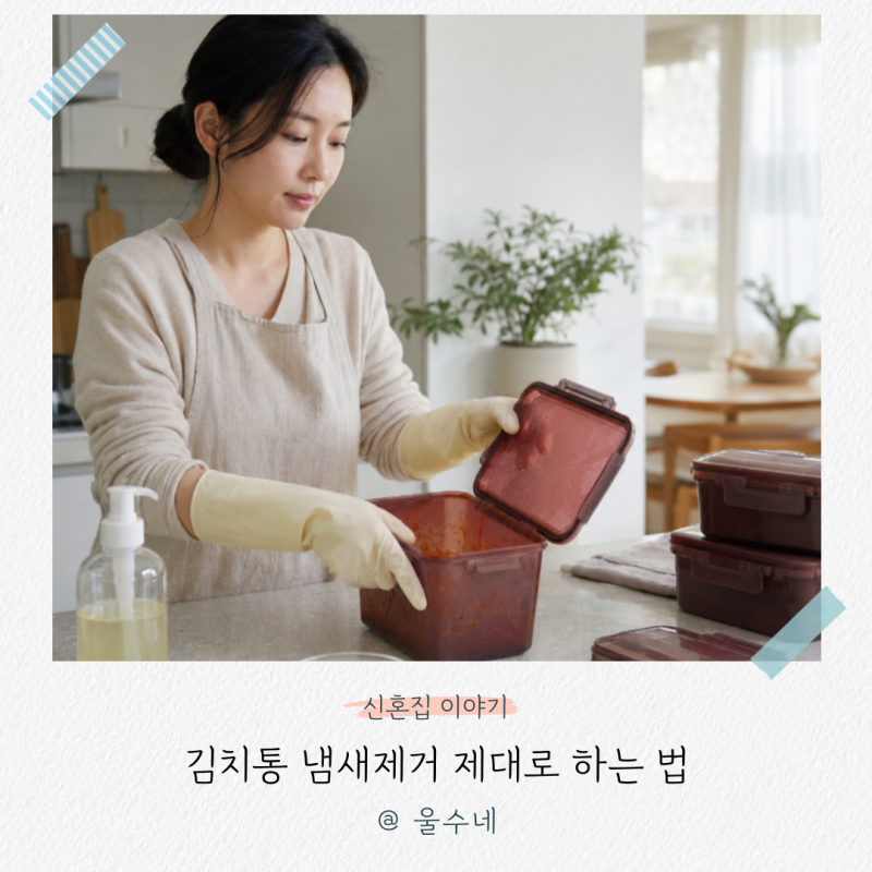 “반찬통 냄새 안 빠진다고 제발 버리지 마세요", 김치통 냄새제거 제대로 하는 법