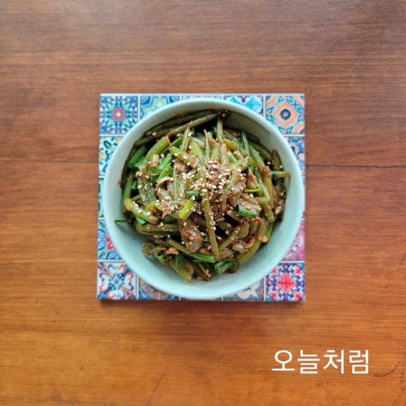 고구마순 막장(된장) 무침 레시피 고구마 줄기 된장무침 만들기 고구마순 나물 반찬