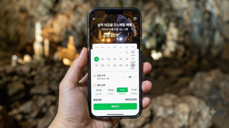 삼척 대금굴 예약 방법 모노레일 예매 사이트 및 성공 꿀팁 총정리