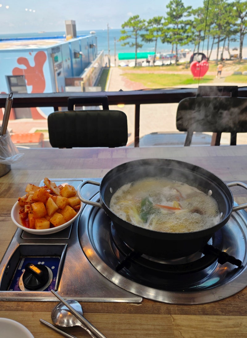 보령 대천 맛집 바다 전망 분위기 좋은 내돈내산 광장칼국수 혼밥