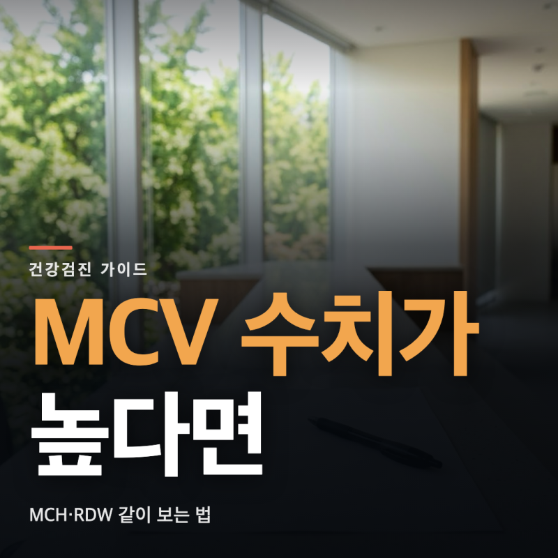 MCV 높으면 헤모글로빈도 같이 봐야 할까