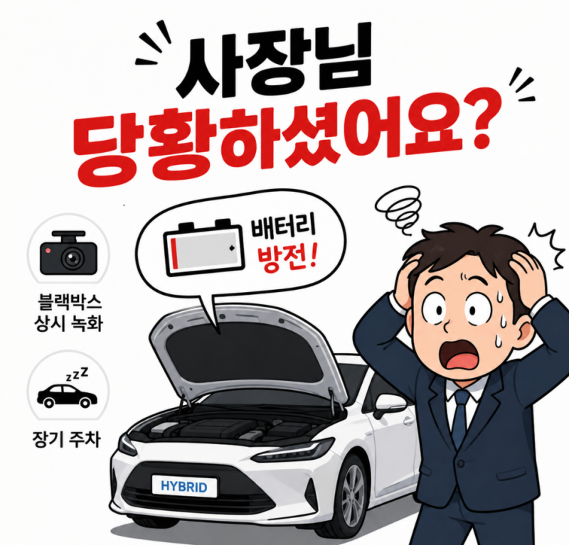 [긴급 해결] "하이브리드 방전됐다고 긴급출동 부르지 마세요!" 10초 만에 자체 점프시동 거는....