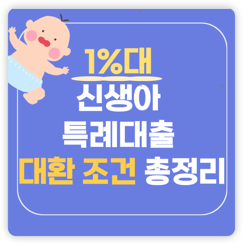 기존 주담대 금리 1%대로 낮추기, 신생아 특례대출 대환 조건 총정리
