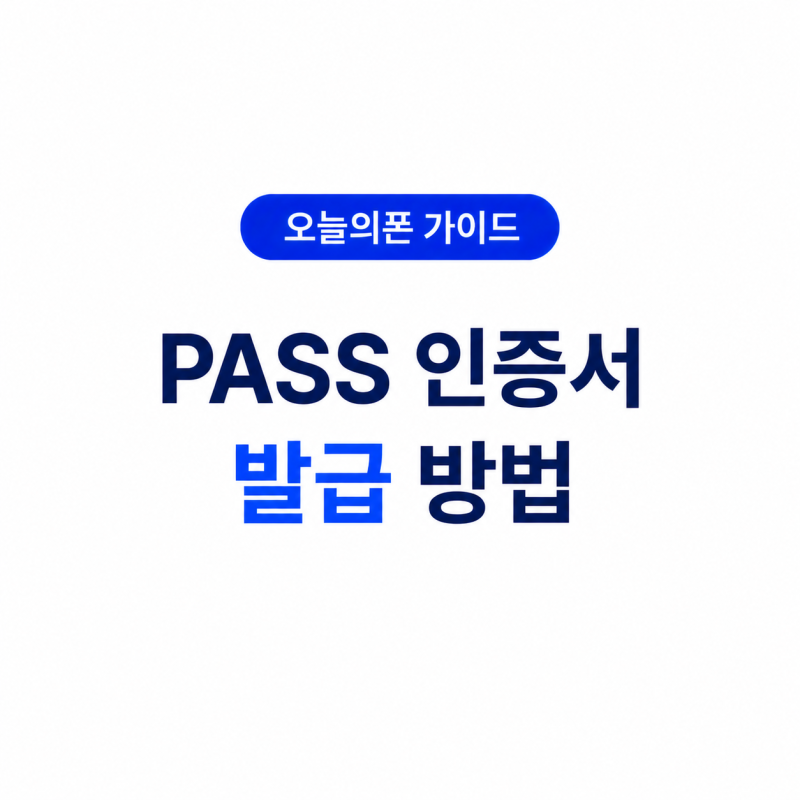 오늘의폰 PASS 인증서 발급 방법부터 사용처까지 한 번에 정리(정부24·홈택스·은행 로그인)