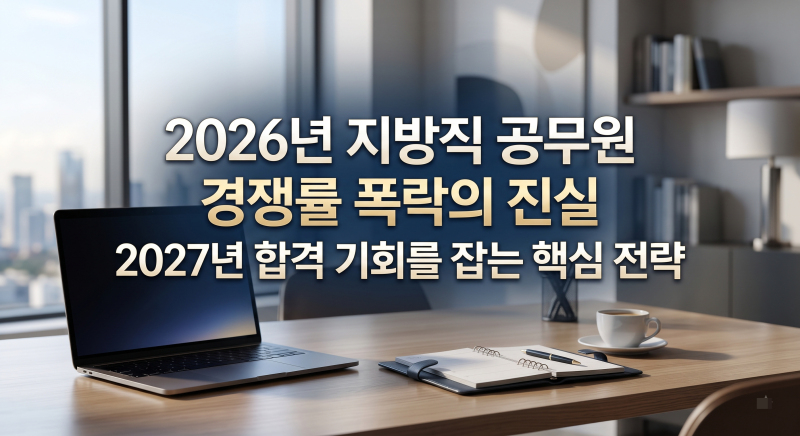 2026년 지방직 공무원 경쟁률 폭락의 진실? 2027년 합격 기회를 잡는 핵심 전략