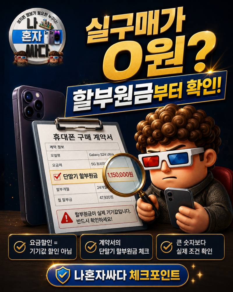 휴대폰 실구매가 뜻 제대로 알기｜성지 시세표·할부원금 보는 법