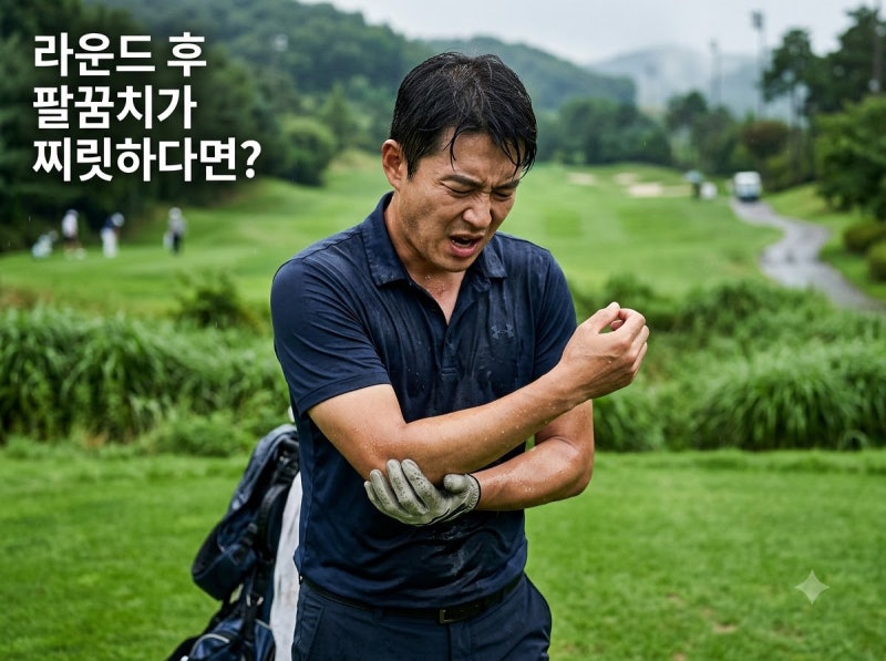 “8월 라운딩 후 팔꿈치가 찌릿하다면?” 골프엘보 초기증상부터 통증 완화·테이핑까지