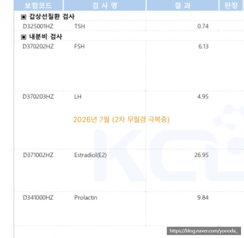 시상하부성무월경 극복일지(2) 여성호르몬 수치 상승하다