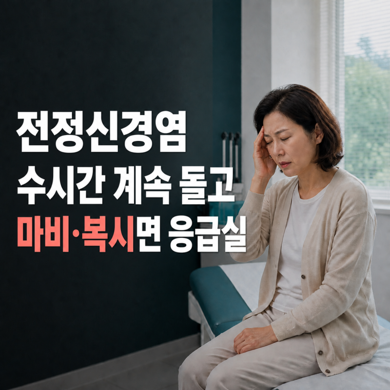 전정신경염 증상, 이석증과 구분할 지속 시간과 응급 신호