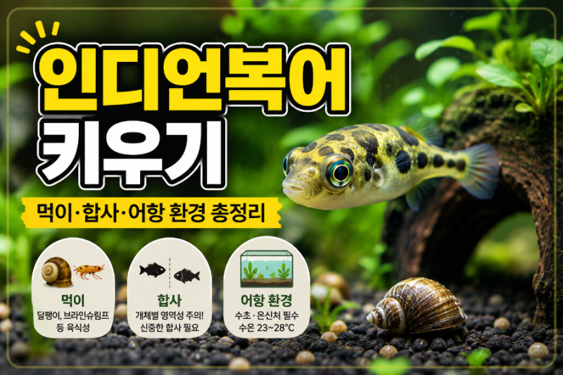 인디언복어 키우기｜먹이·합사·어항 환경 총정리