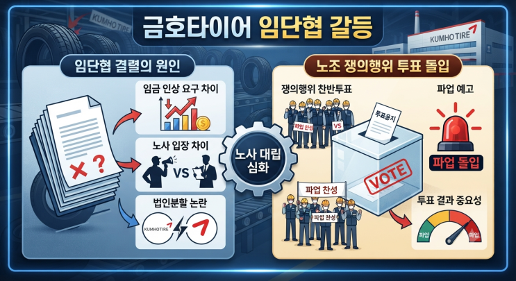 <b>금호타이어 임단협</b> 갈등｜노조 쟁의행위 투표 돌입