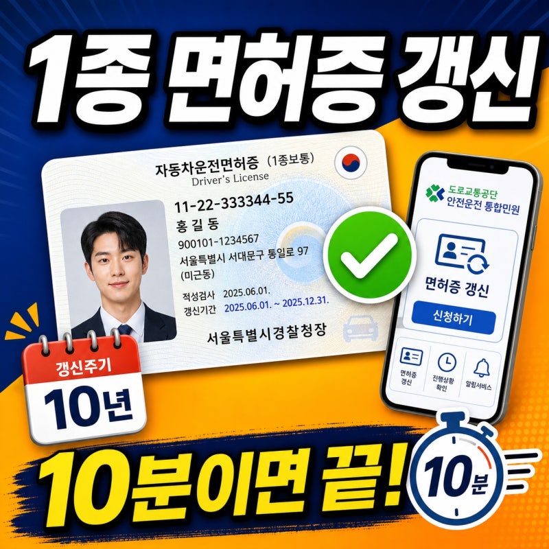 1종 운전면허증 갱신 온라인·경찰서 방법 총정리 | 준비물·사진·기간·장소·수령 이것만 보....