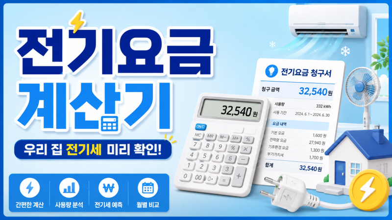 전기요금 계산기 사용법, 우리 집 이번 달 전기세 얼마 나올까?