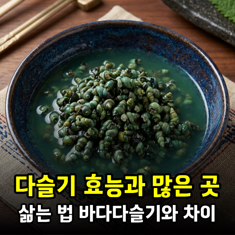 다슬기의효능, 많은 곳과 삶는법부터 민물다슬기·바다다슬기 차이